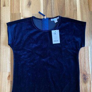 Rockets of Awesome Velvet Kids Top in Deep Blue, NWT, Size 4